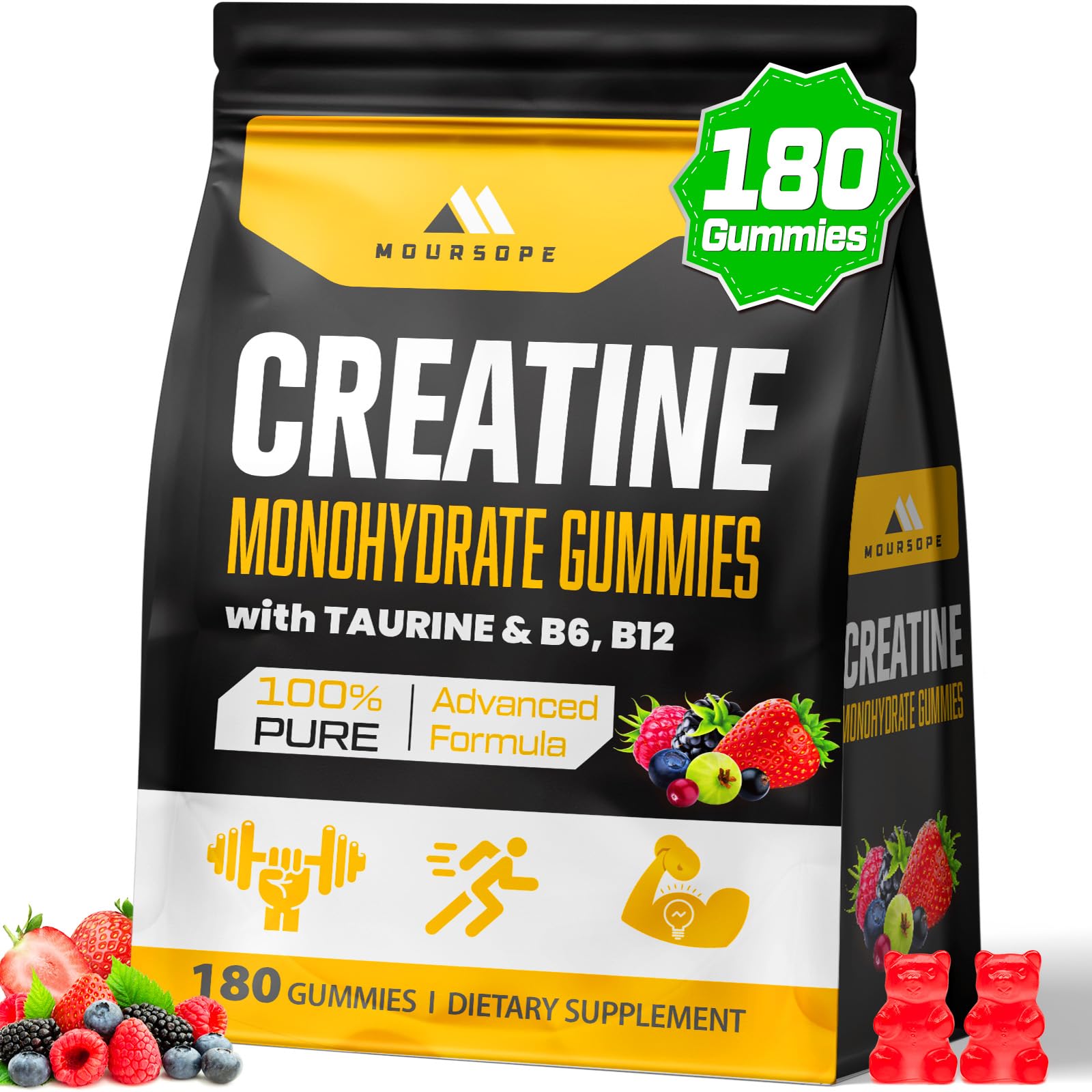 Moursope gommes de créatine – bouteille prête à booster énergie et récupération