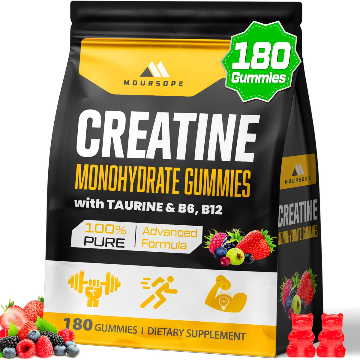 Moursope gommes de créatine – bouteille prête à booster énergie et récupération