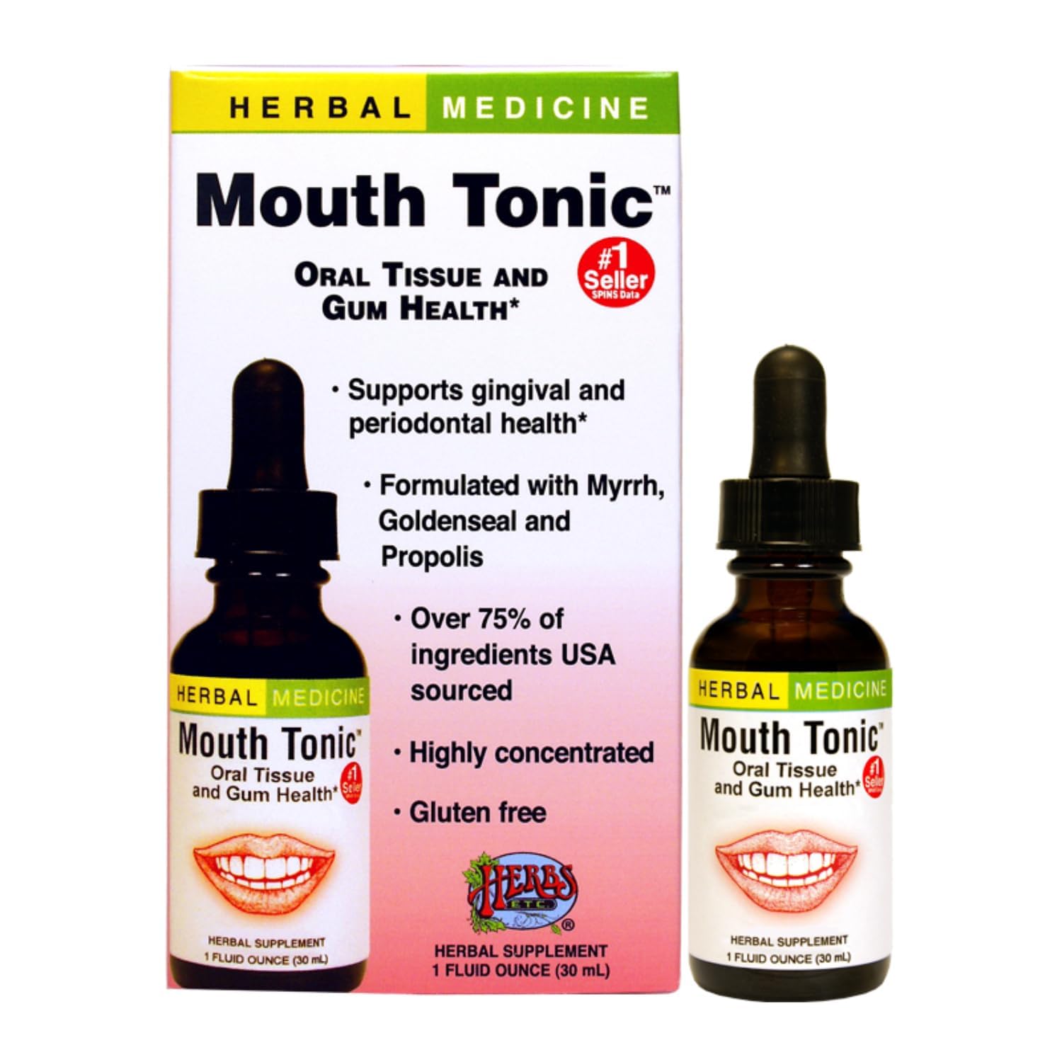 Mouth Tonic – bouteille 1oz, concentré pour gencives et tissus buccaux