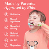 Mouthology dentifrice hydroxyapatite enfants, tube fraise, 113 g, goût agréable