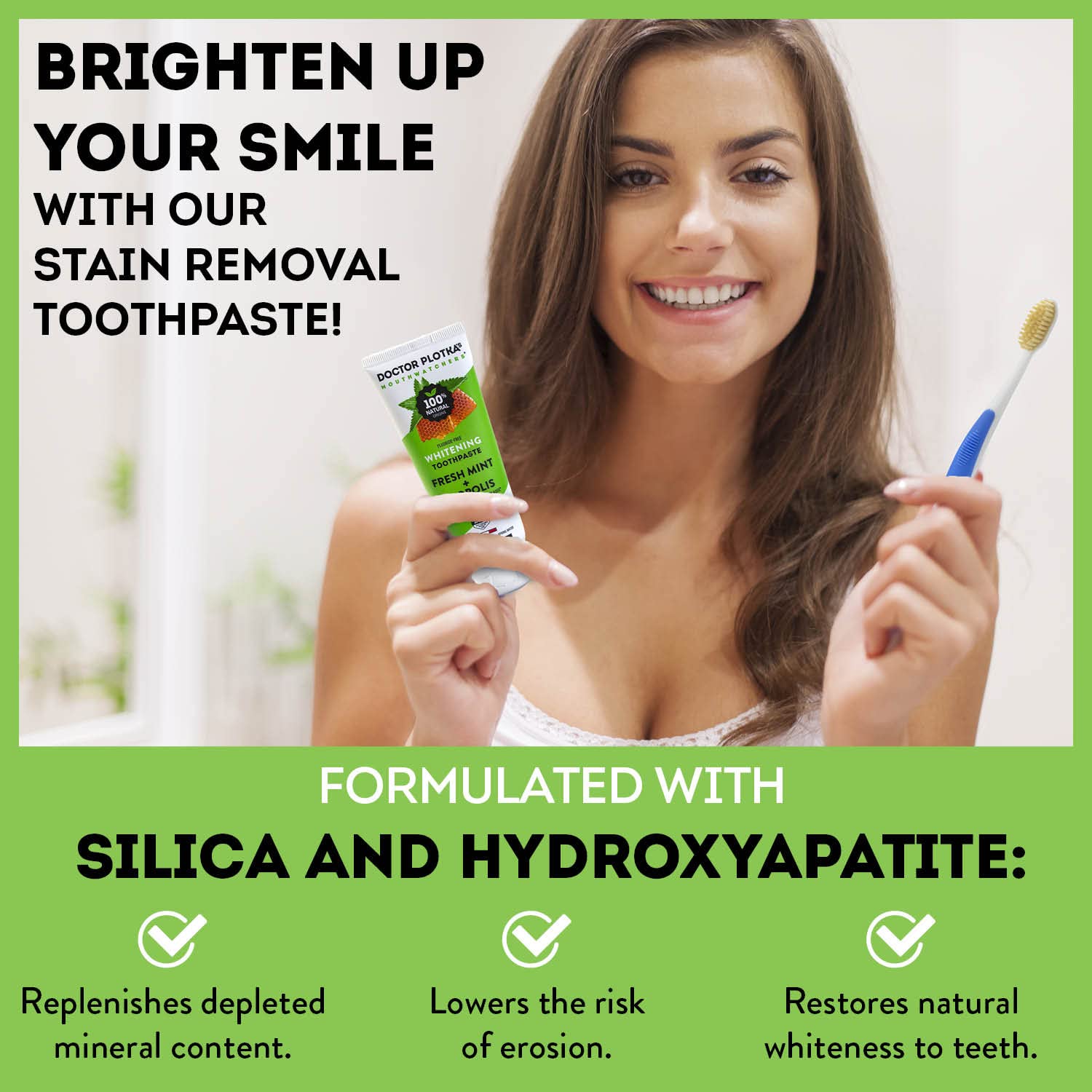 MOUTHWATCHERS Dentifrice remineralisation: lutte contre les taches et éclat naturel.