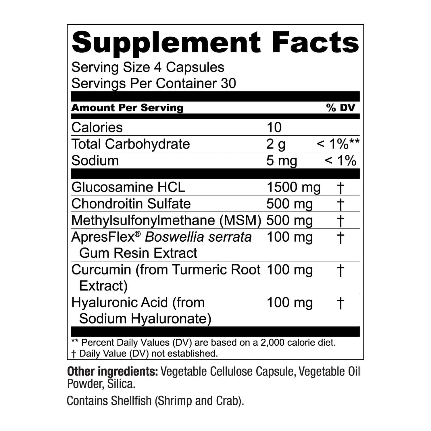 MoveWell Live Conscious, tableau ingrédients avec antioxydants pour le soutien quotidien.