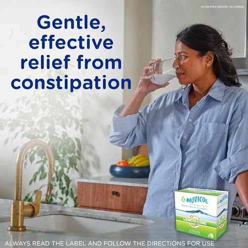 Movicol Citron-Lime — sachets faciles à utiliser pour une routine à domicile.