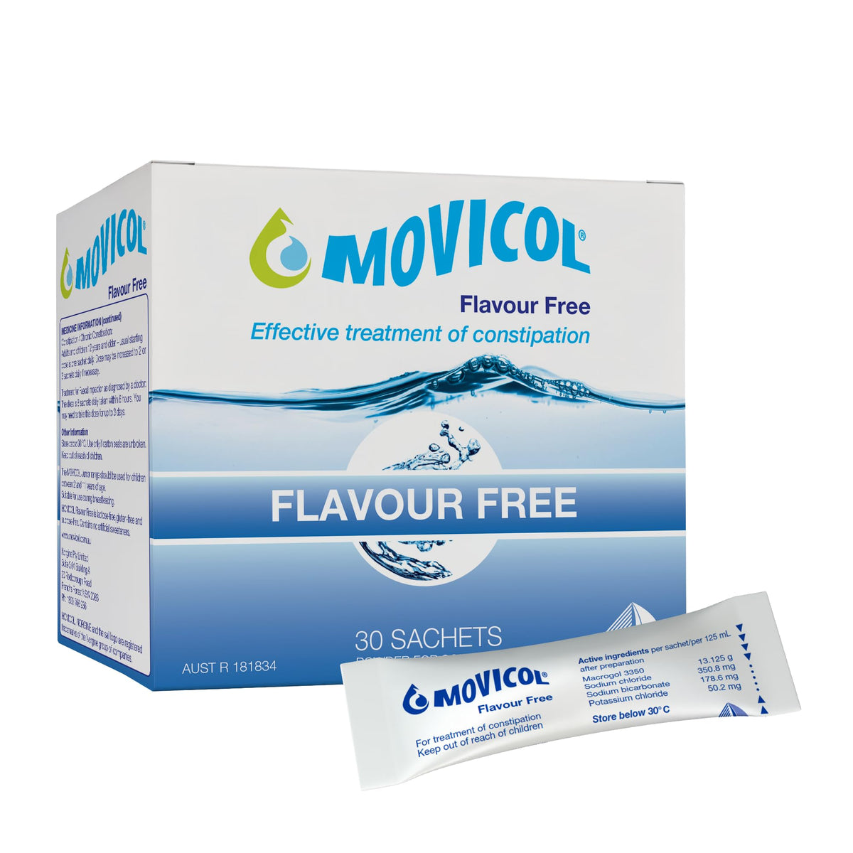 Movicol sachets sans arôme 13 g, pratique au quotidien.