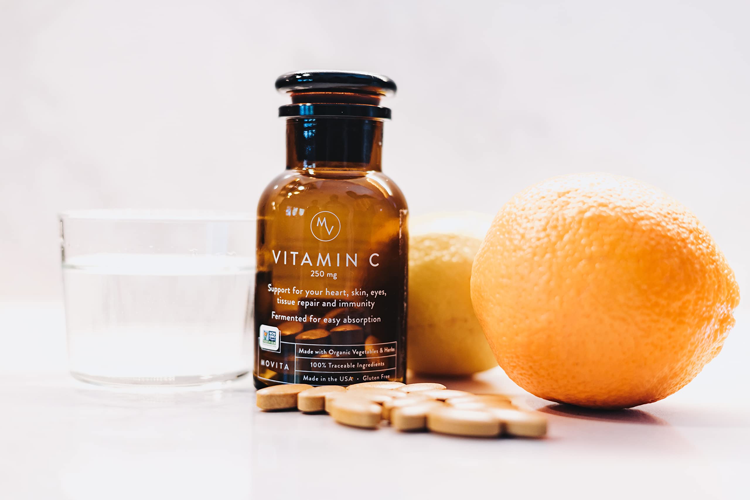 Movita bouteille en verre réutilisable et respectueuse de l'environnement.