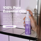 MOXE ambiance spa douche – suggère une atmosphère apaisante après une journée.