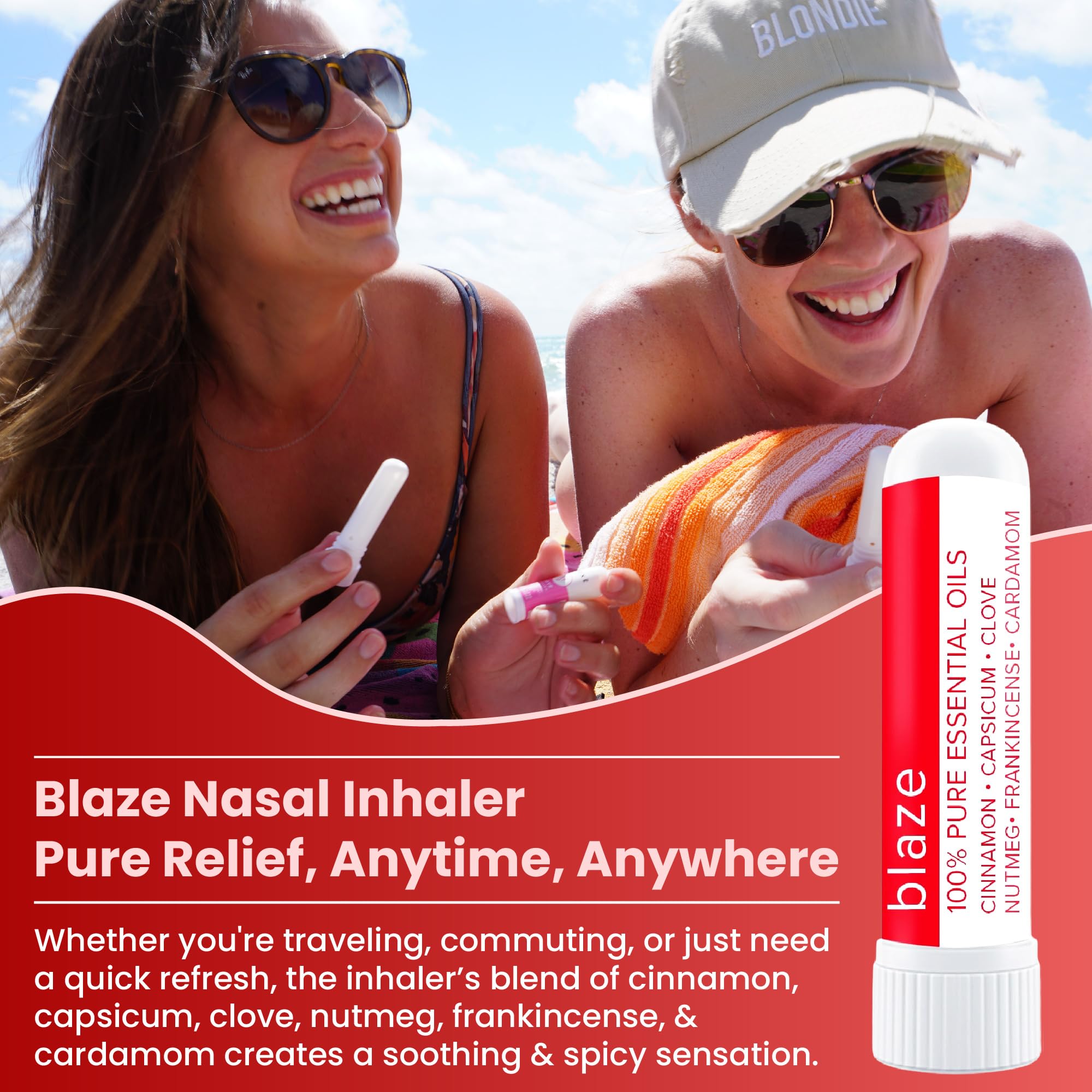 MOXE Blaze nasal-stick, longue durée d'aromathérapie sans fuite.