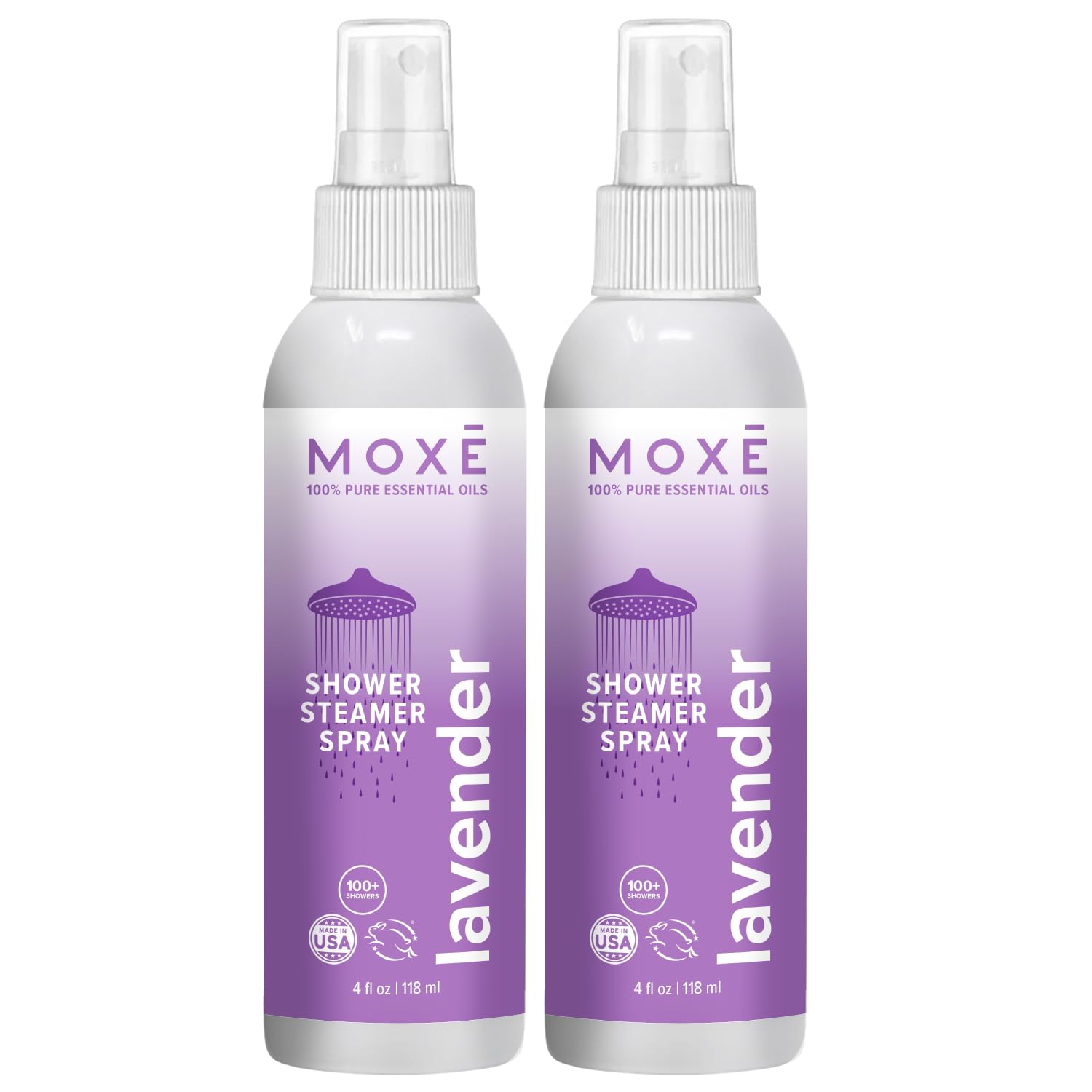 MOXE brume douche lavande – bouteille prête à l'emploi pour une détente apaisante.
