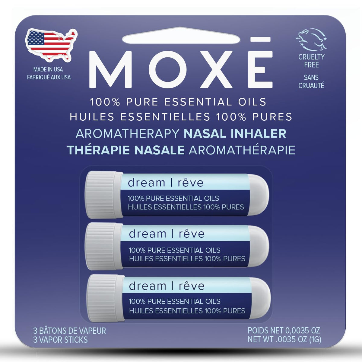 MOXE Dream inhalateur nasal, ambiance sommeil propice au repos.