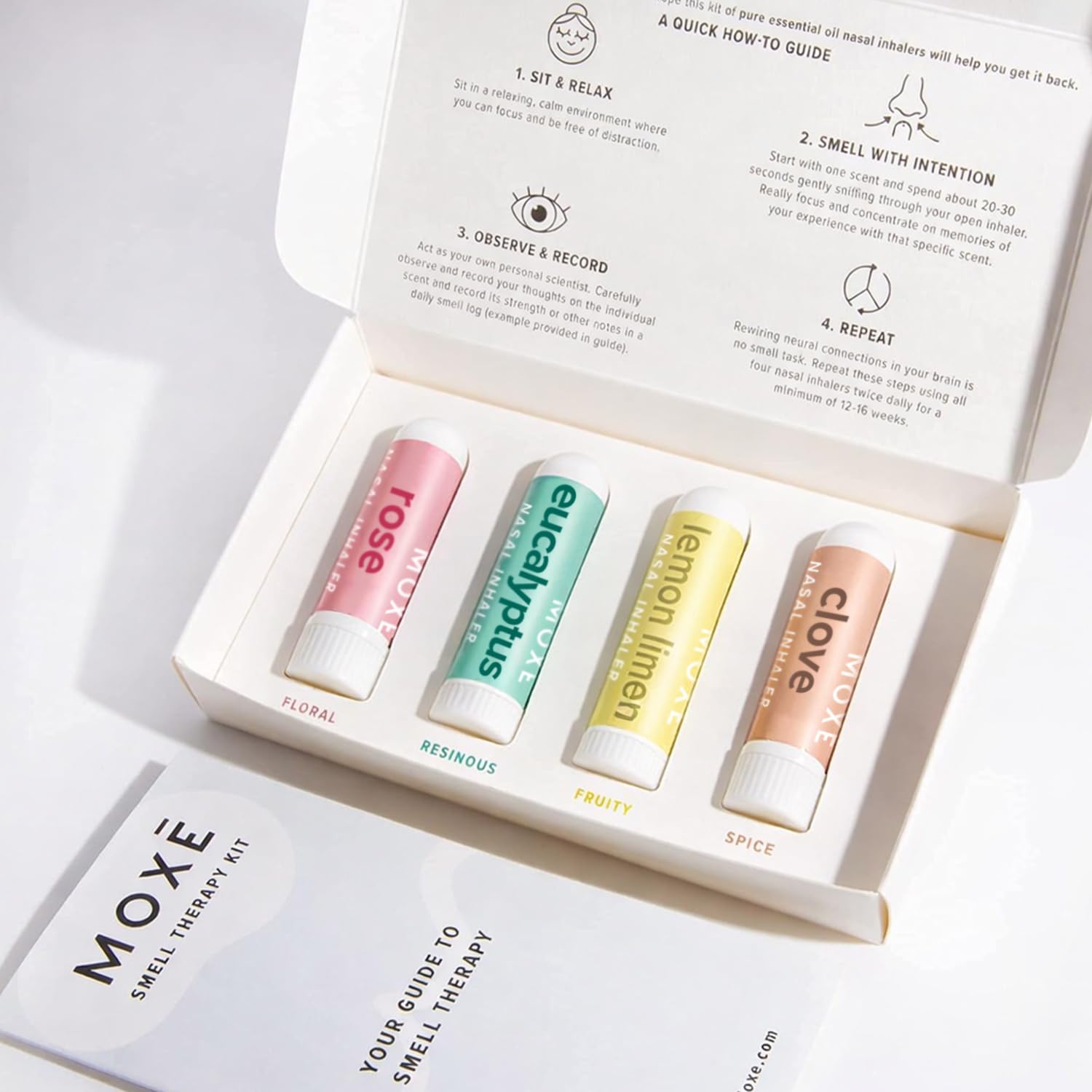 MOXE boîte pratique: rangement et usage quotidien des inhalations.