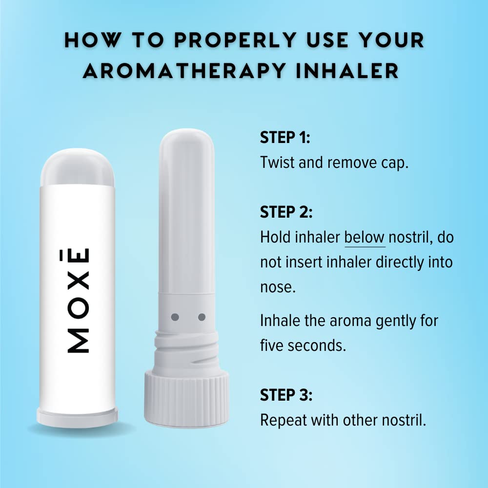 MOXĒ inhalateur eucalyptus – expérience d’aromathérapie personnelle sans fuites.
