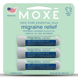 MOXE Migraine Relief Inhalers — boîte de 3, pratique en voyage et au bureau.