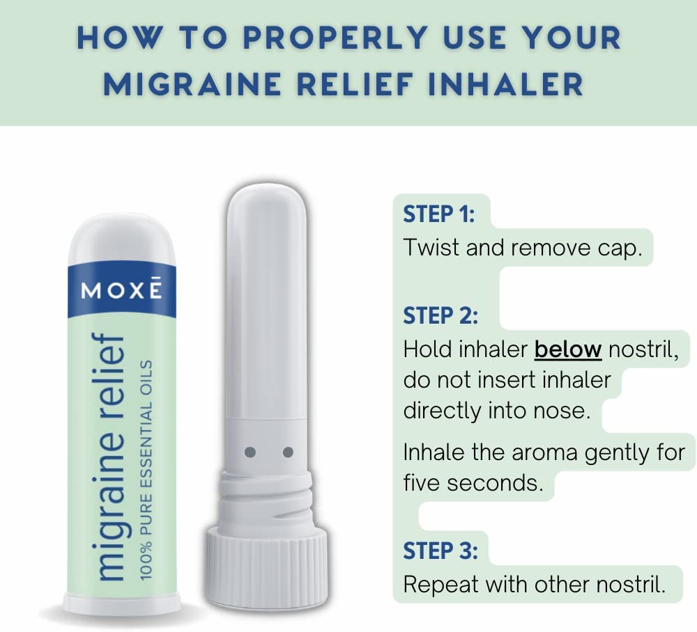 MOXE Migraine Relief Inhalers — fabriqué aux États‑Unis, qualité et traçabilité.