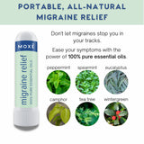 MOXE Migraine Relief Inhalers — utilisation rapide pour inhaler les huiles essentielles.