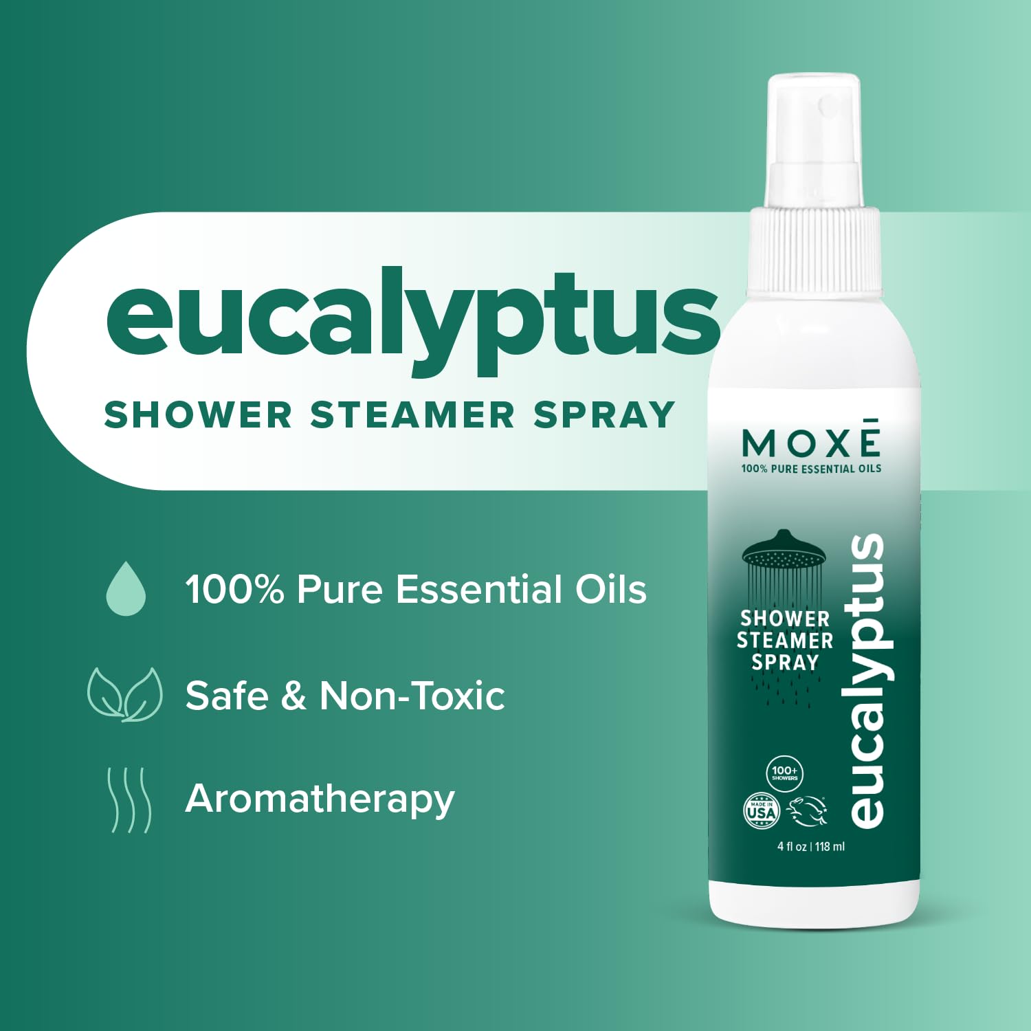 MOXE Shower Mist lavande-eucalyptus, diffuseur: aide à préparer une détente après le travail.