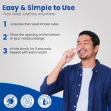 Inhalateur non médicamenteux pratique en voyage ou au bureau.