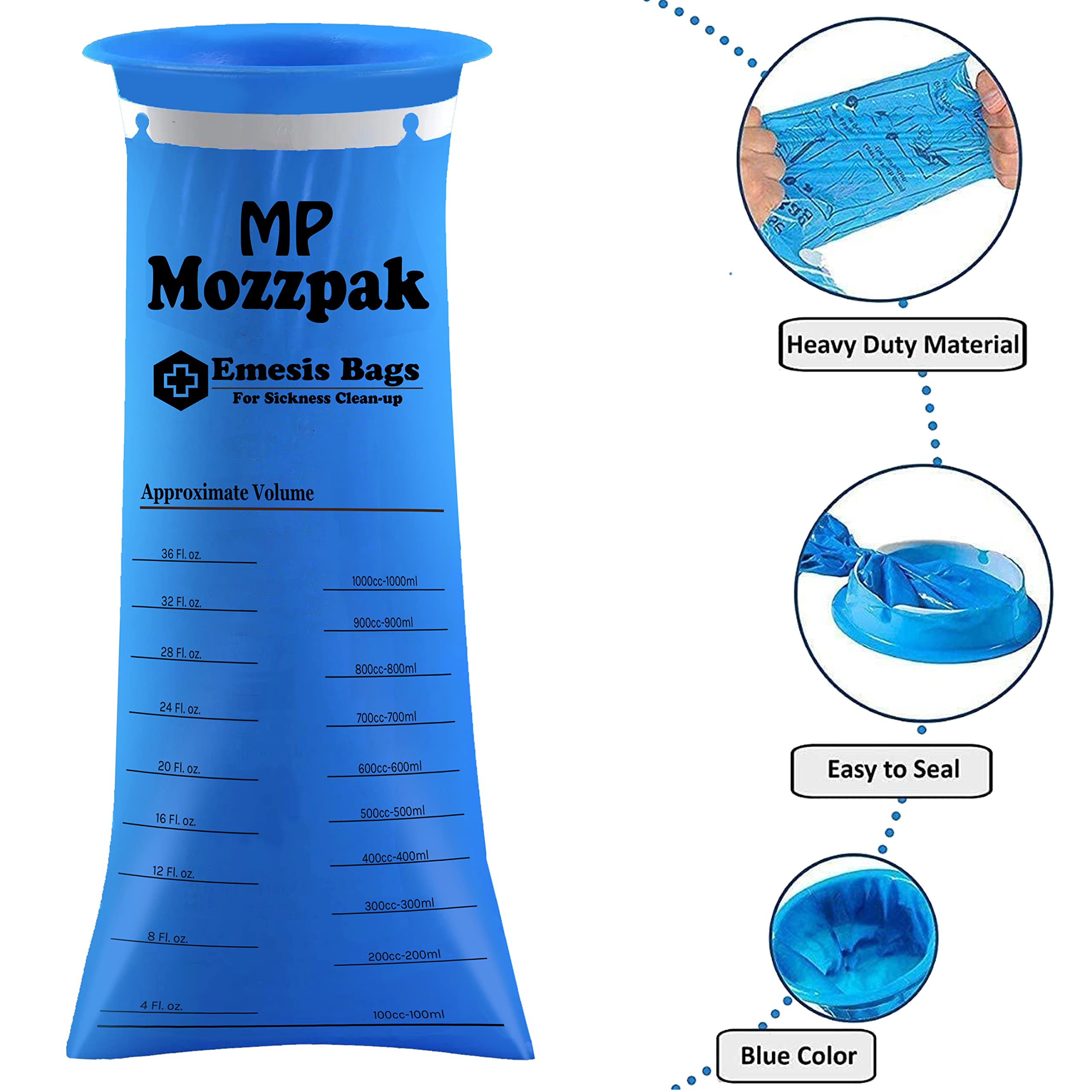 MP MOZZPAK lot de 50 sacs résistants, idéal pour déplacements.
