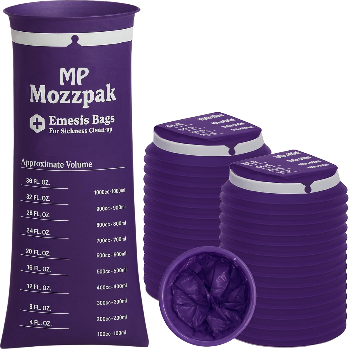 MP Mozzpak sac vomitif 1000 ml violet, pratique pour les trajets