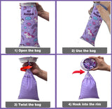 MP Mozzpak sac vomitif licorne bleu, sac discret et hygiénique pour l'aéroport.