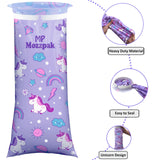 MP Mozzpak sac vomitif licorne bleu, usage facile pour les trajets en voiture, bateau et avion.
