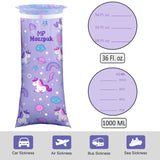 MP Mozzpak sac vomitif licorne bleu, ensemble pratique de 35 sachets jetables.