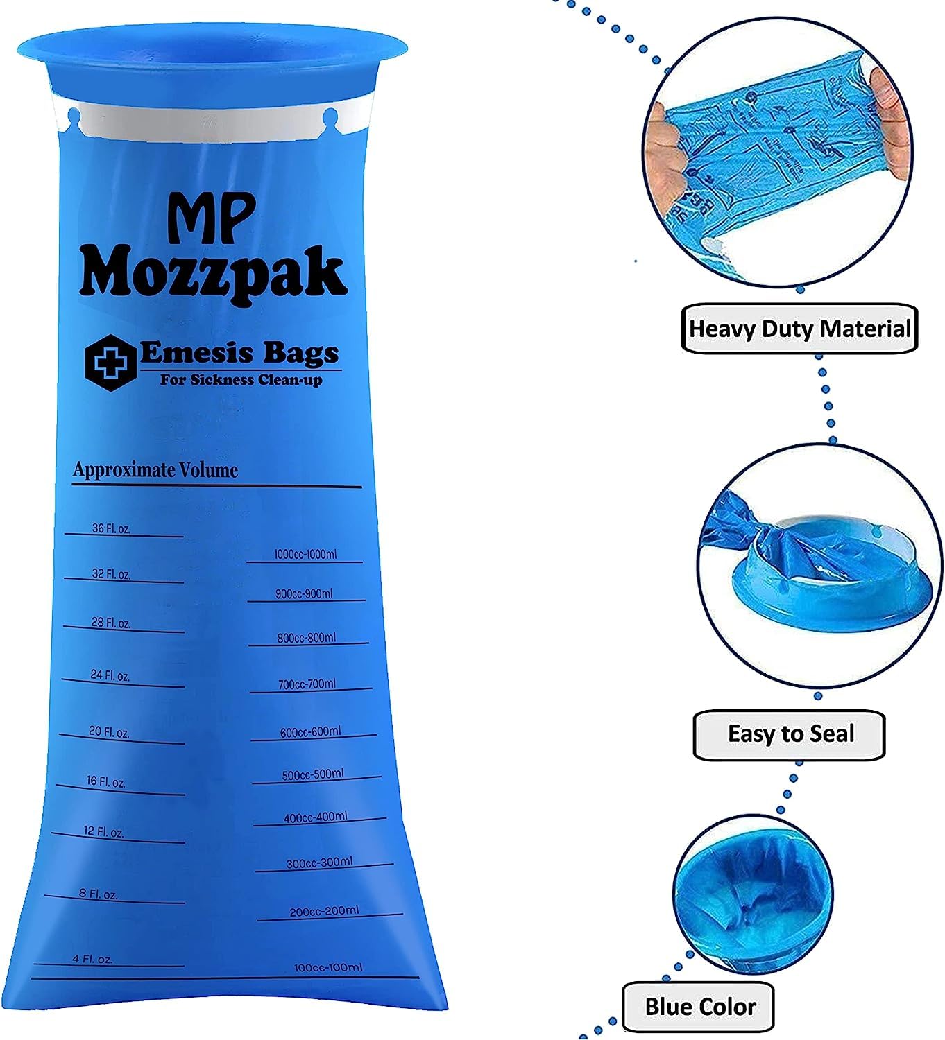 MP MOZZPAK Idéal en voiture pour les nausées lors des trajets.