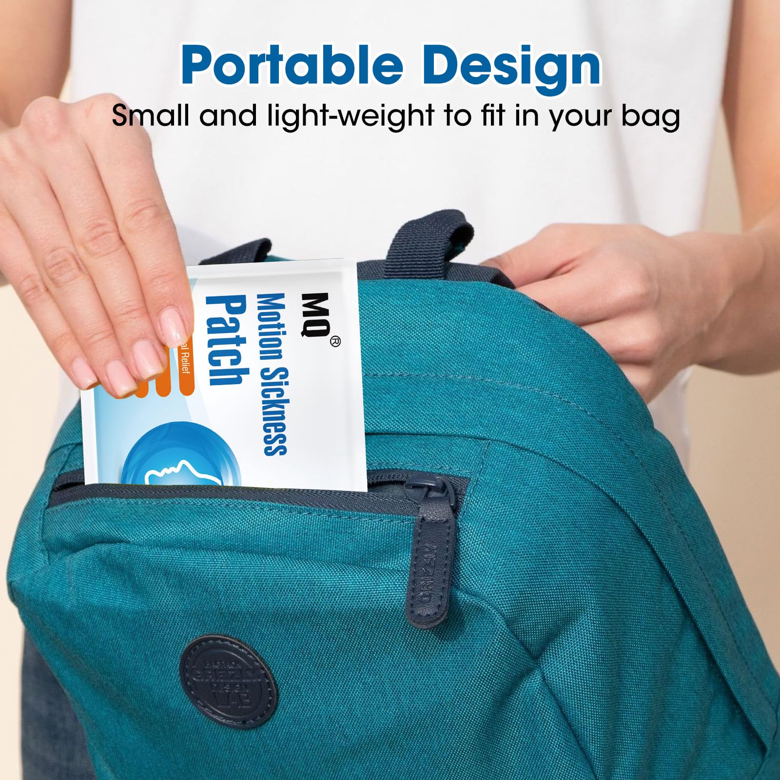 MQ Patch format compact, facile à glisser dans la poche.