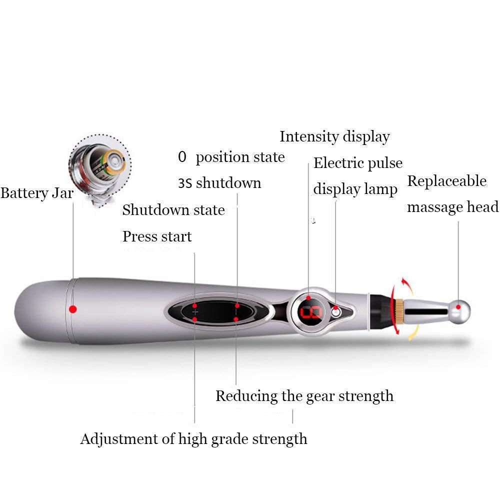 MQFORU stylo 3-en-1, tête sphéroïdale, massage corporel relaxant.