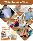 MQFORU Tiger Patches montre un close-up sur les herbes naturelles pour un soin apaisant.