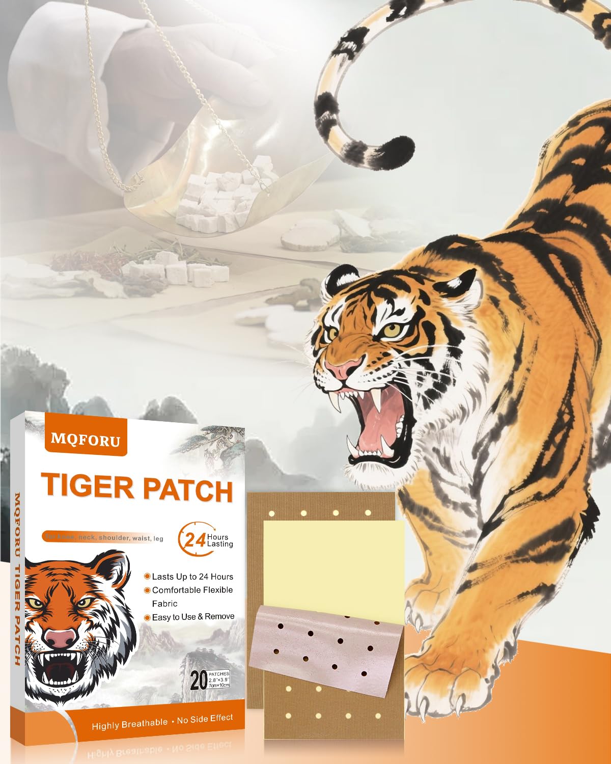 MQFORU Tiger Patches usage adaptée pour les professionnels en mouvement.