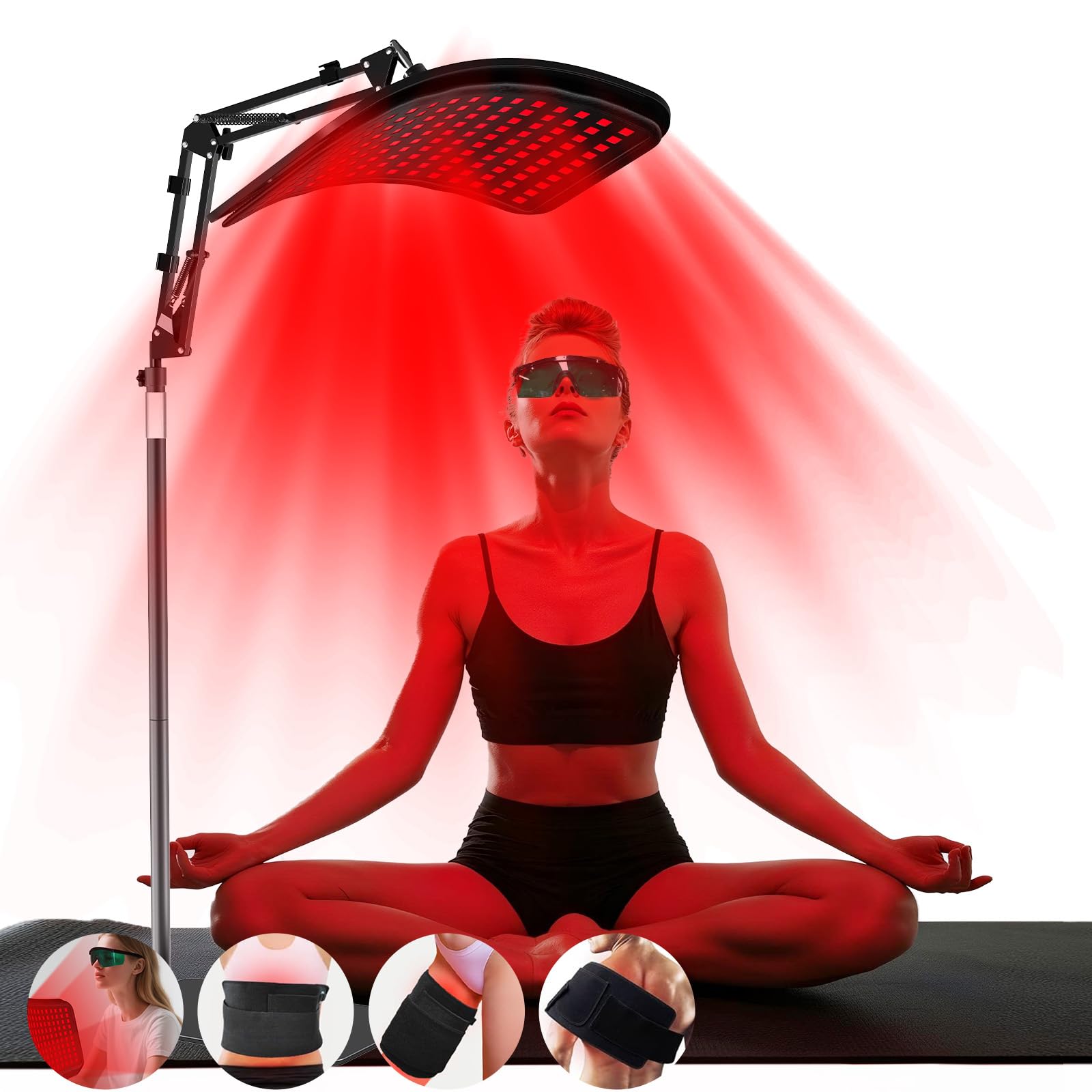 MQHOOB lampe thérapie rouge pour corps et visage, relaxation possible