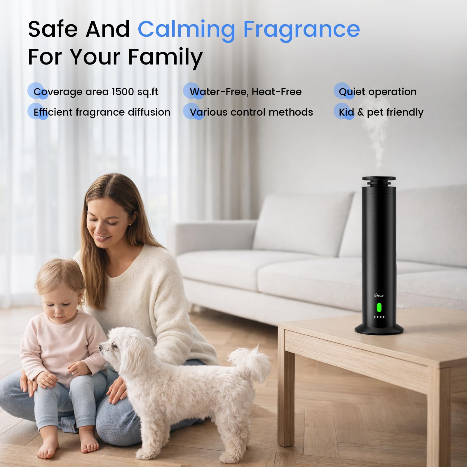 Diffuseur MQLMF avec télécommande, rechargeable et sans fil pour contrôle pratique