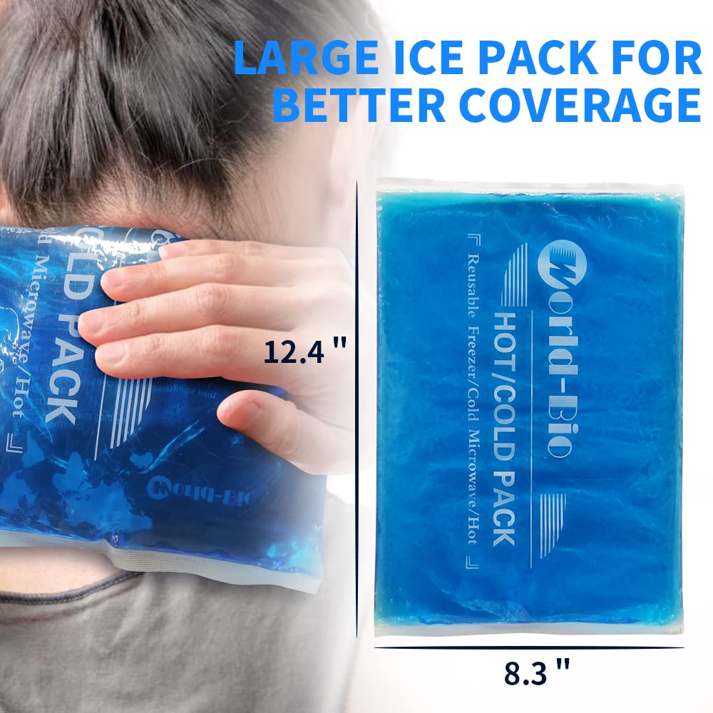 MR.ICE poche gel extralarge sur le genou après exercice