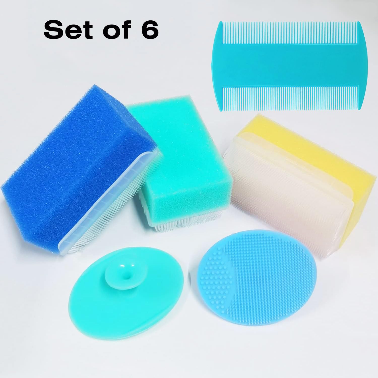 MR LION brosse silicone croûte-de-lait pour bébé, massage doux et nettoyage.