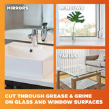 Mr Muscle Platinum spray vitres - brillance durable après utilisation.