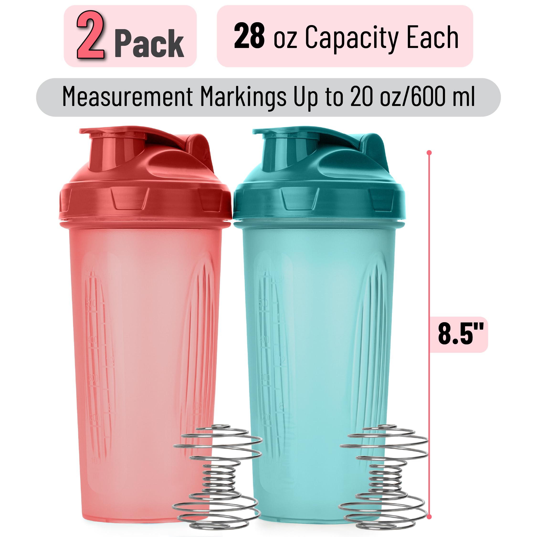 Mr. Pen bouteille protéines 28 oz avec bille acier pour mélanger sans grumeaux