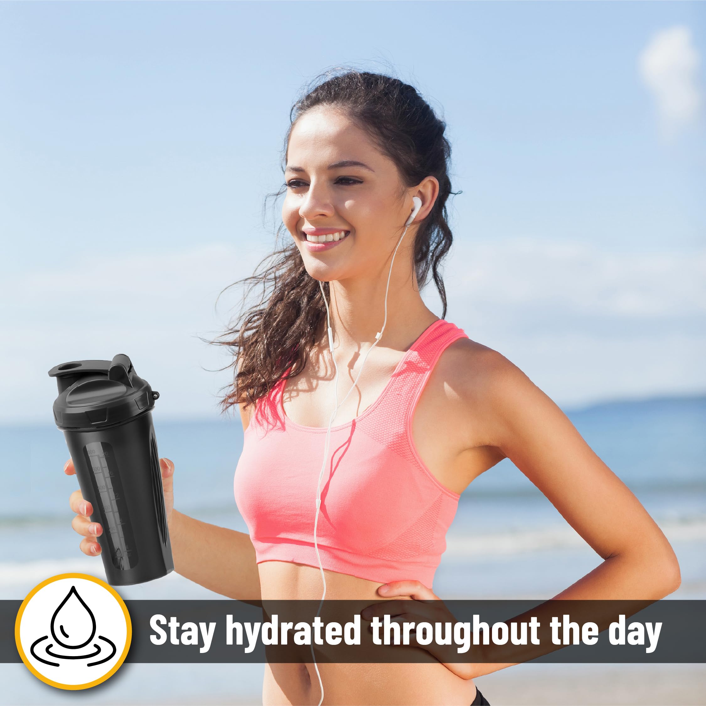 Mr. Pen Shaker 28oz, idéal pour le gym et les déplacements.