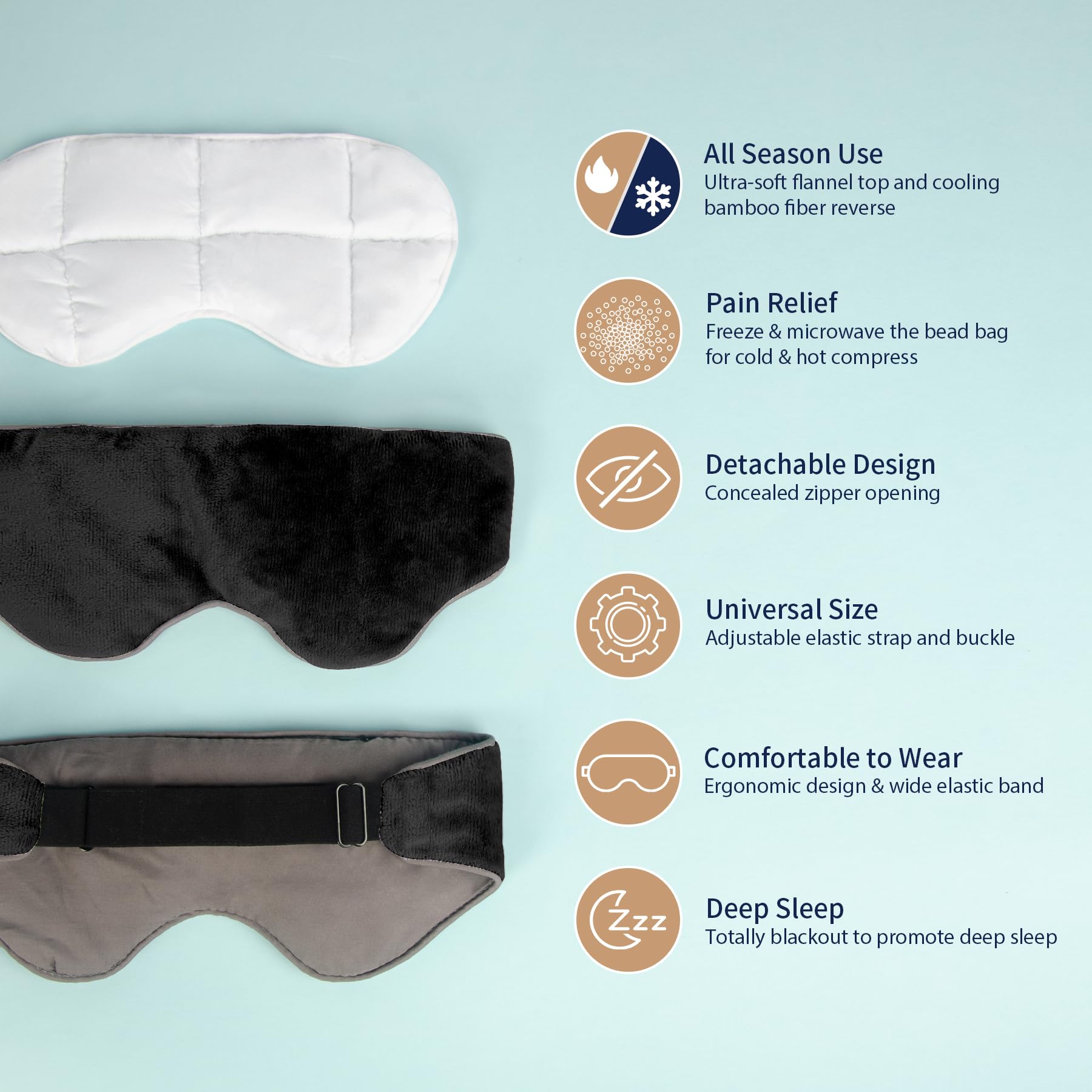 Mr. Sandman masque yeux étui de rangement – pratique en voyage