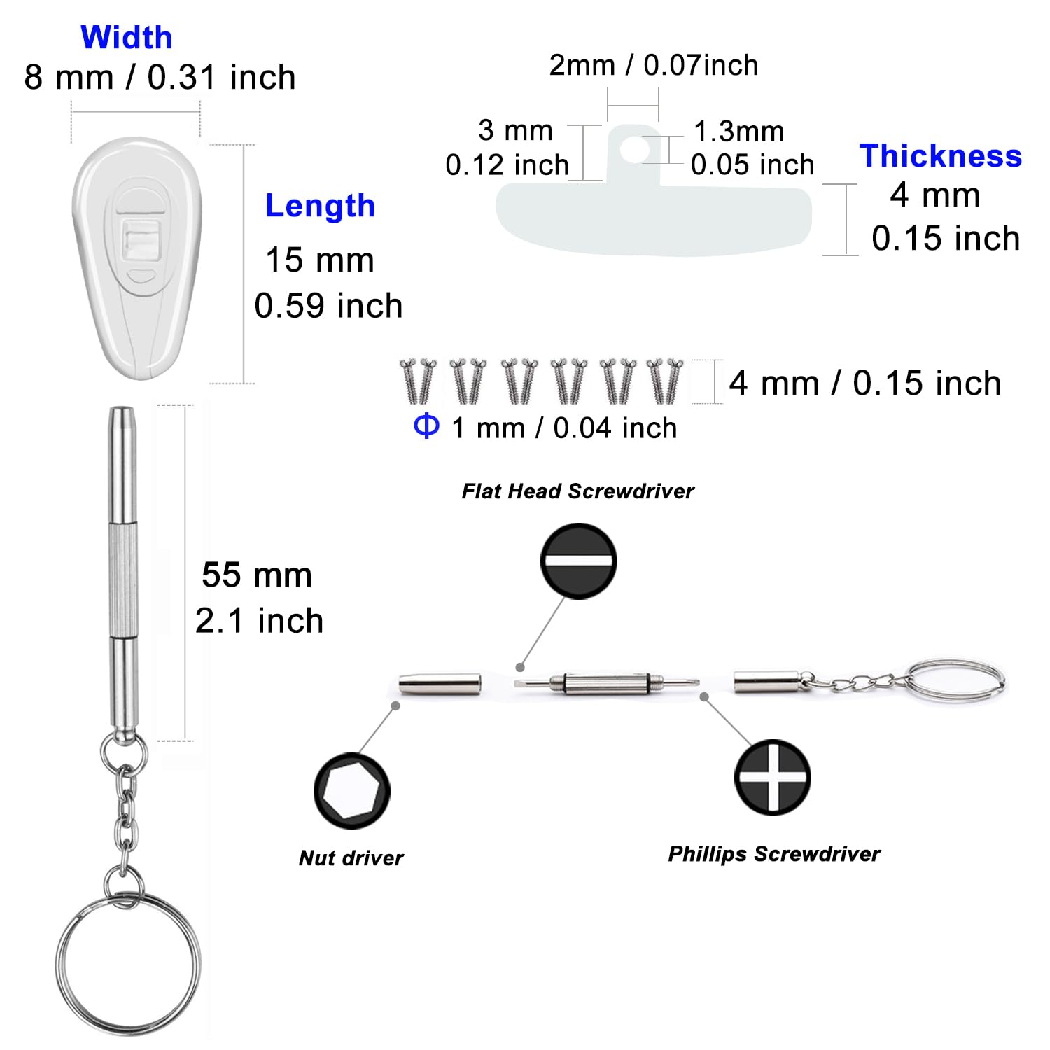 Mr.ZzjOOj: tournevis micro 3-en-1 inclus pour un montage précis.