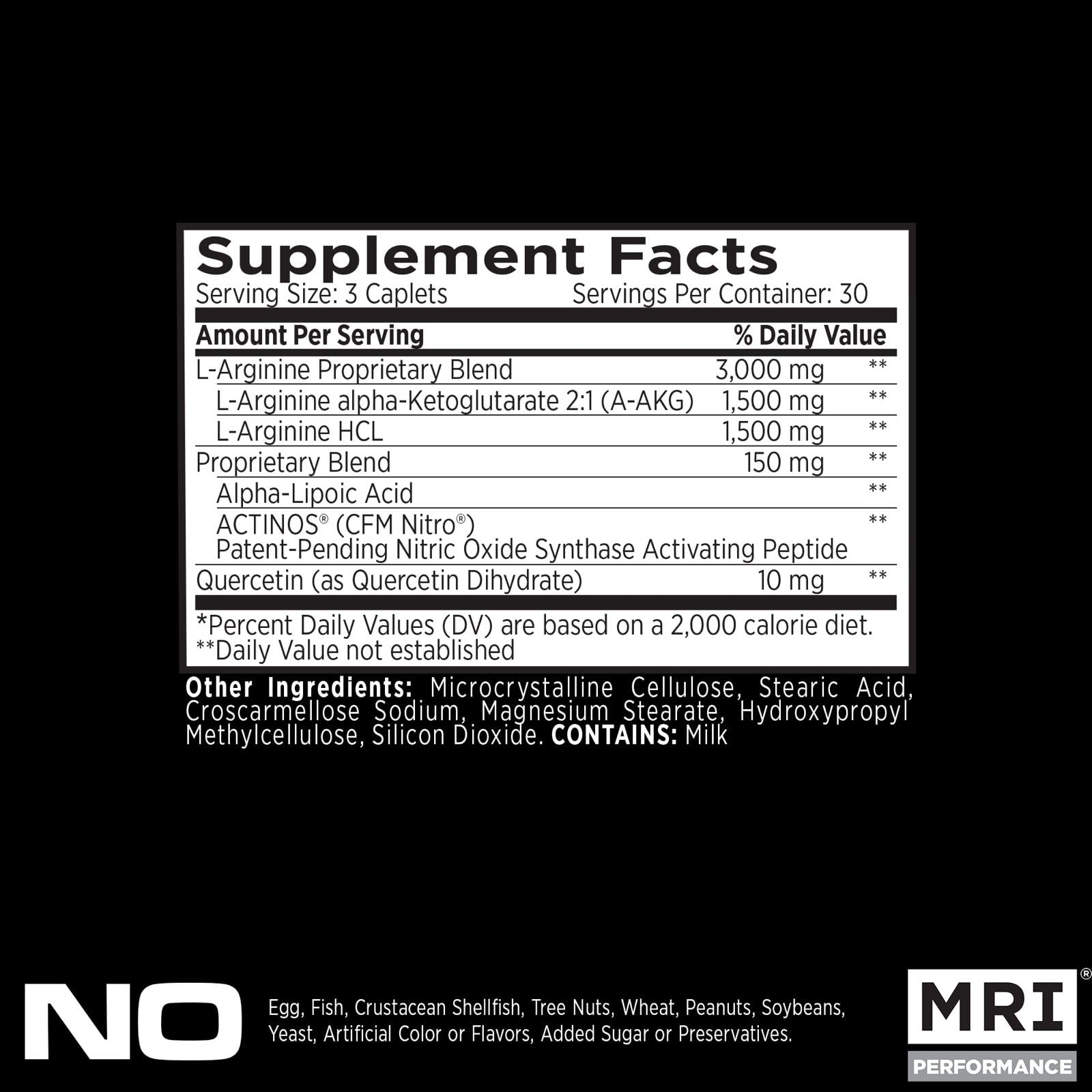 MRI Performance NO2 – etiquette et emballage visibles, informations claires sur la formule et les usages.