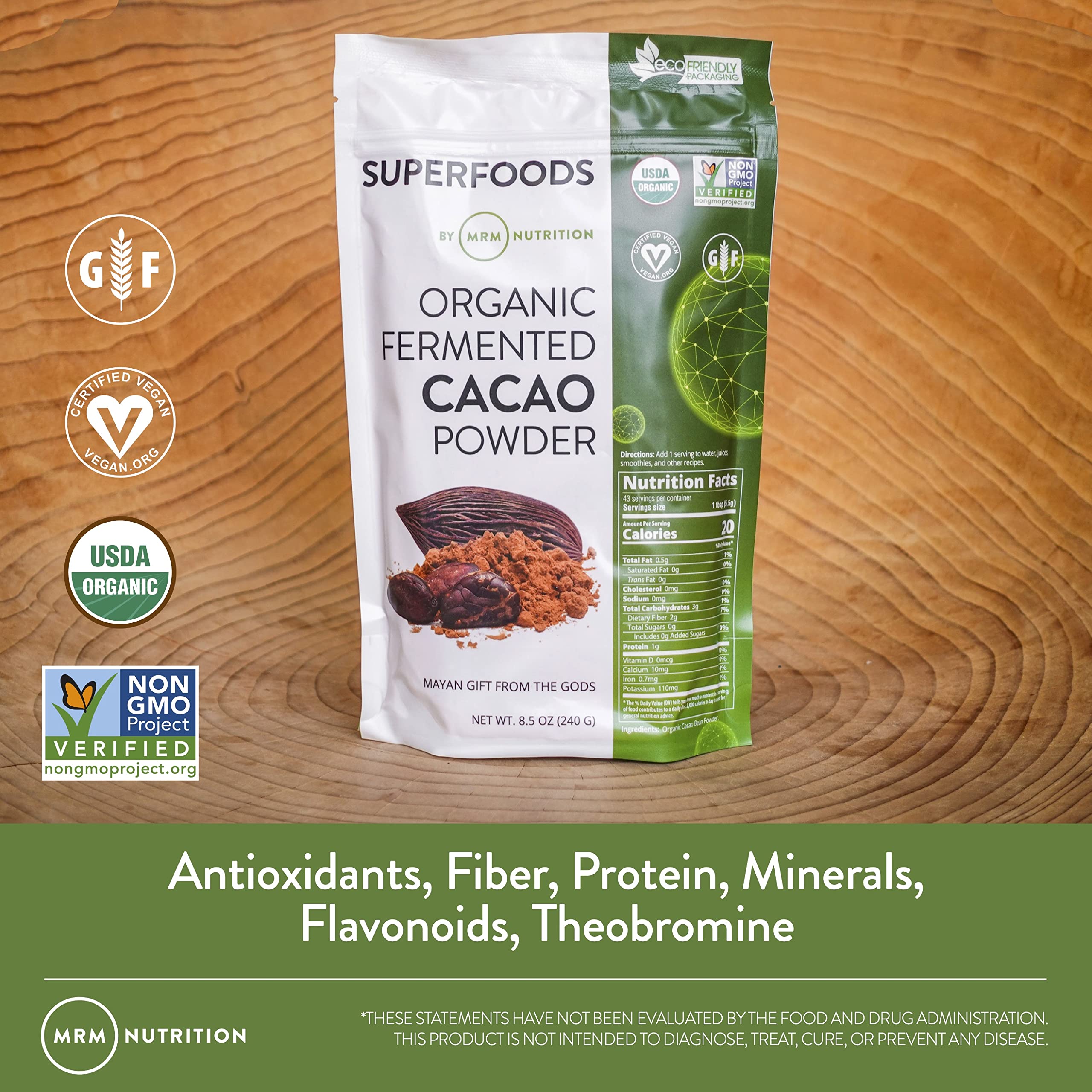 Cuillère-doseuse MRM cacao fermenté pour dosages précis dans les boissons.