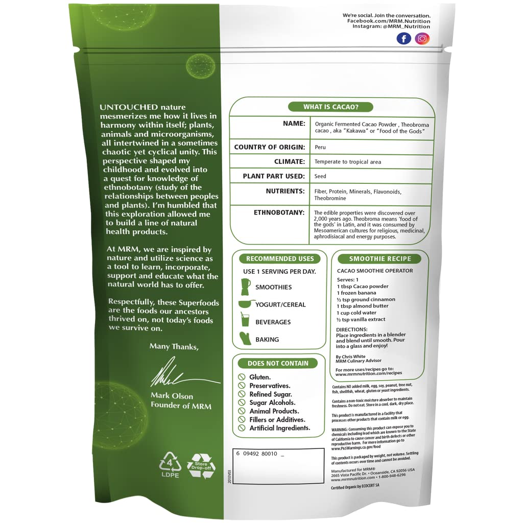 Emballage MRM cacao fermenté, pratique et prêt à l'emploi.