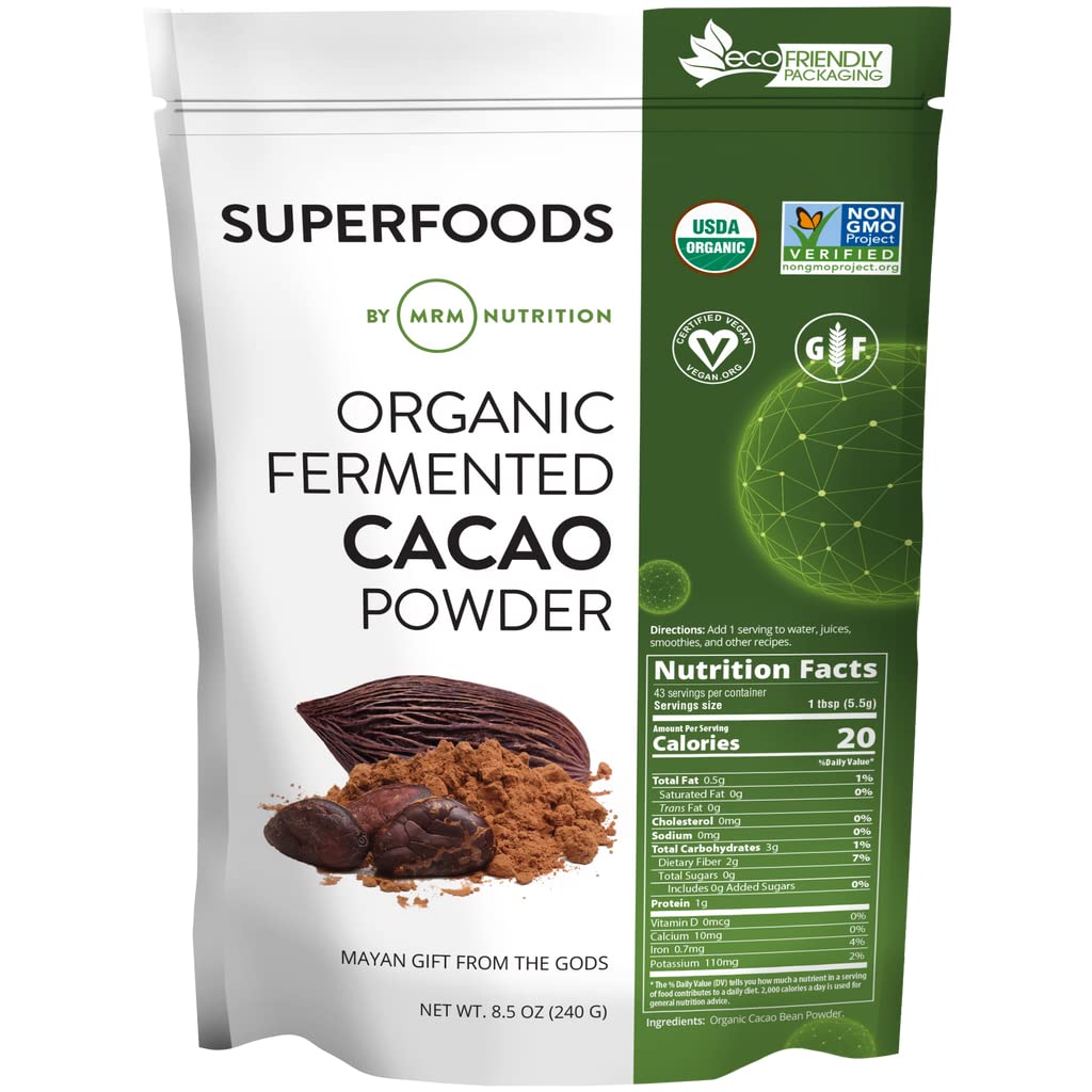 MRM cacao fermenté dans un bol, arôme riche idéal pour smoothies.
