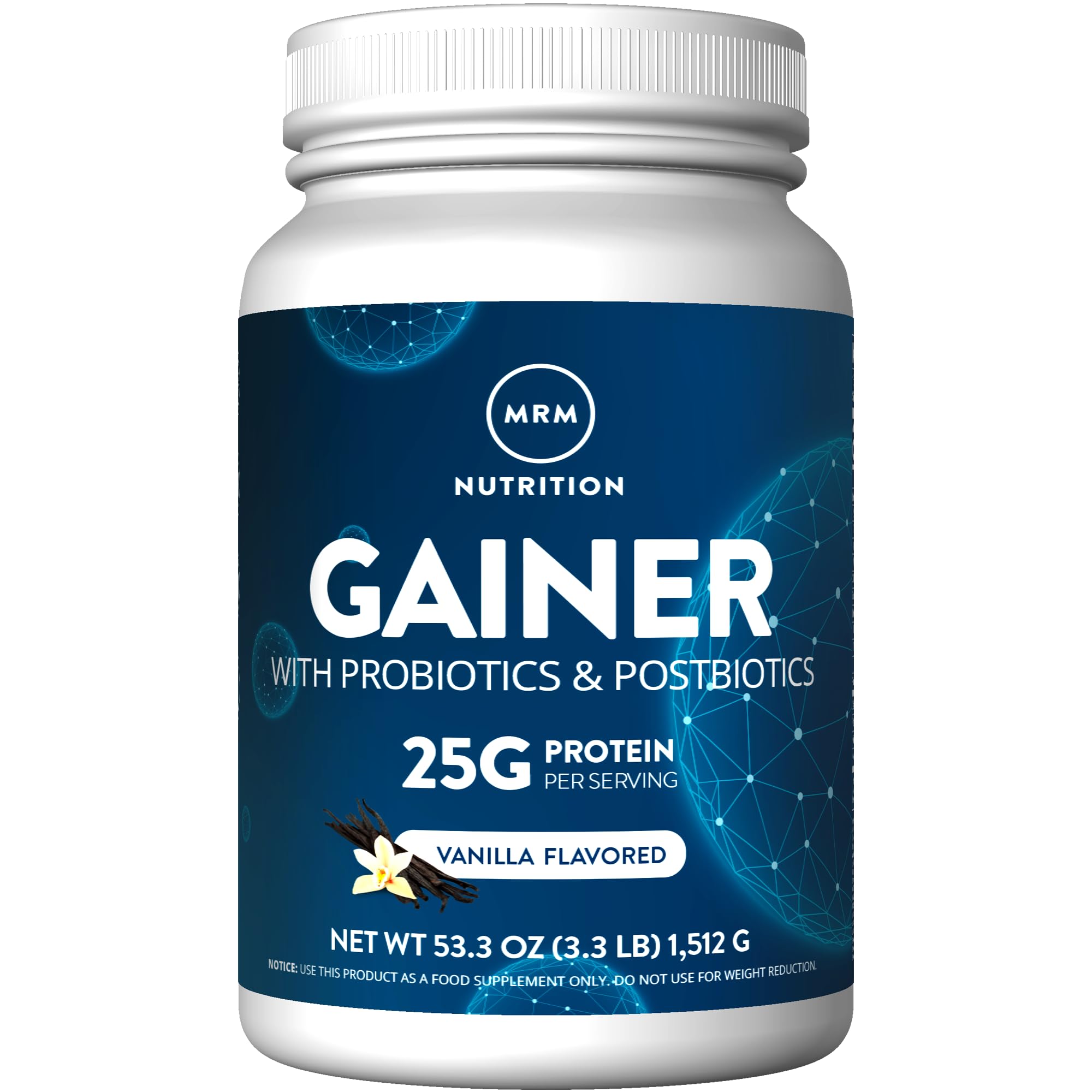 MRM Gainer Protéines vanille flacon : texture onctueuse après entraînement