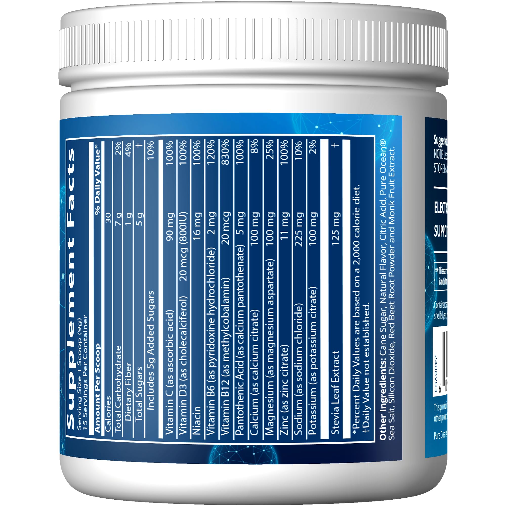 MRM Hydration+ mélange rapide pour boisson fruitée après exercice.