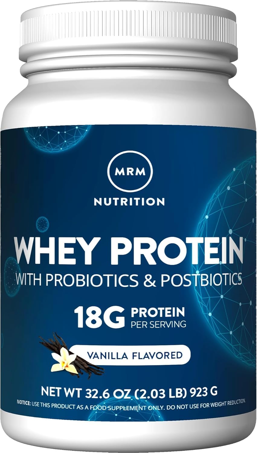 MRM Protéine whey Vanille – pot, soutien musculaire et goût vanille