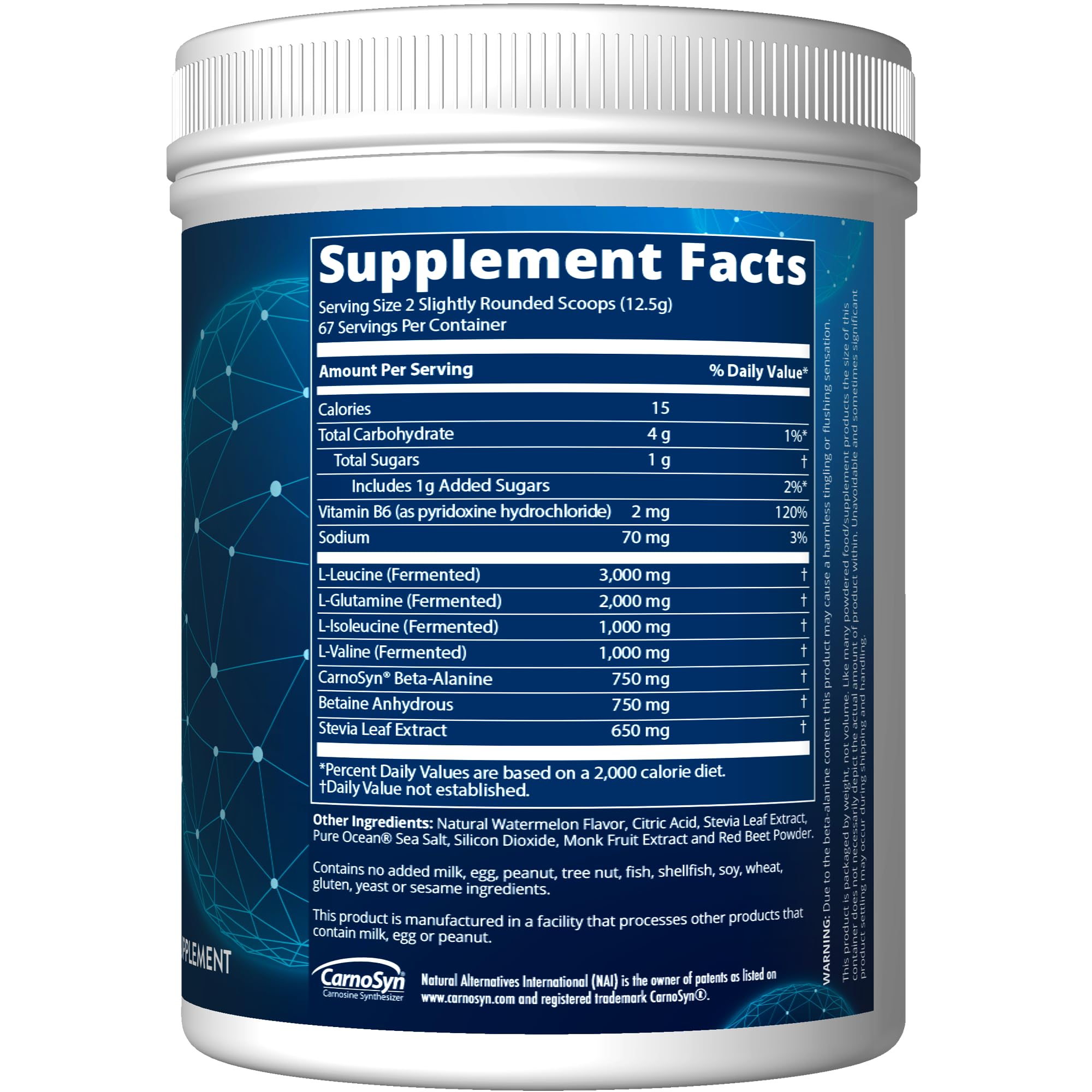 MRM Reload BCaa-G doseur poudre pasteque, dosage précis pour optimiser les acides aminés.
