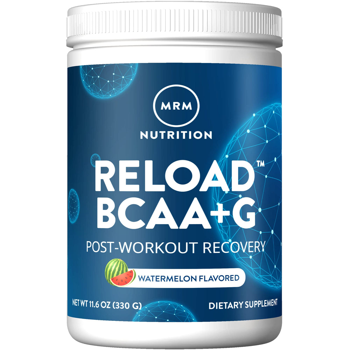 MRM Reload BCAA+G en bouteille Pastèque pour récupération après entraînement.