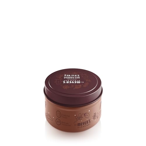 Bougie Mrs Meyer's en etain cire de soja gingembre epices usage quotidien