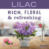 Bougie Lilas avec mèche sans plomb, combustion plus propre.